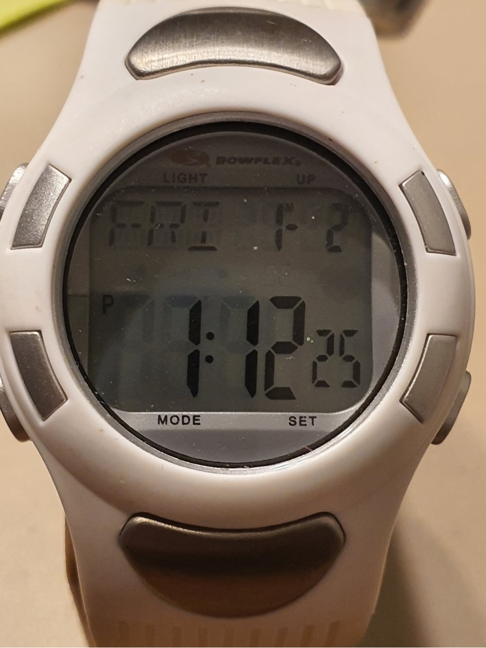 BOWFLEX White Digital Chrono Digital Alarm Heart Rate Sport Watch